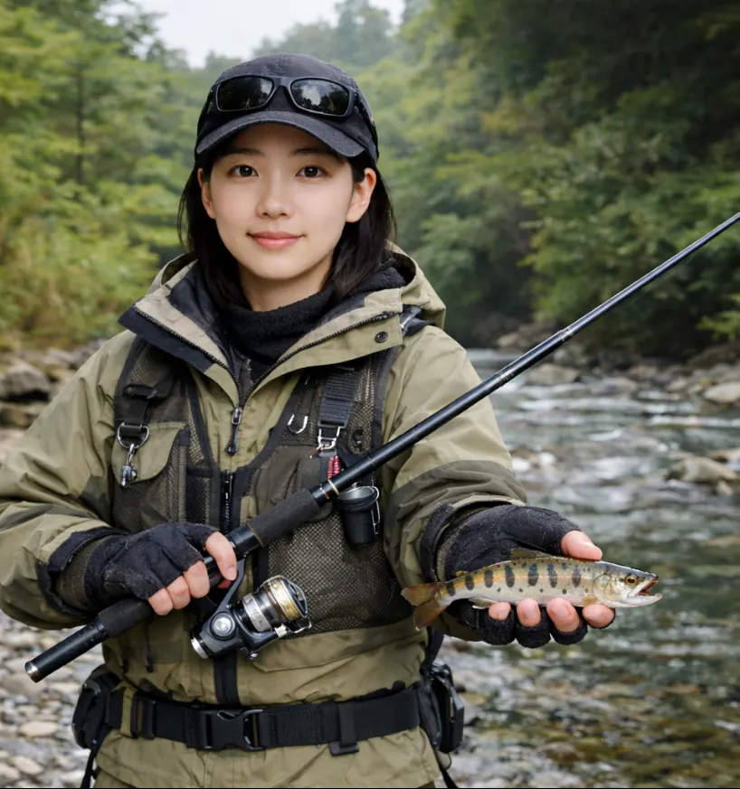 四十八瀬川でヤマメの釣果を得た森永.webp