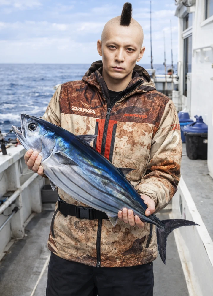 土佐湾でカツオの釣果を得た馬頭.webp