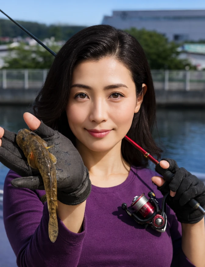 堀割川でハゼの釣果を得た八重田.webp