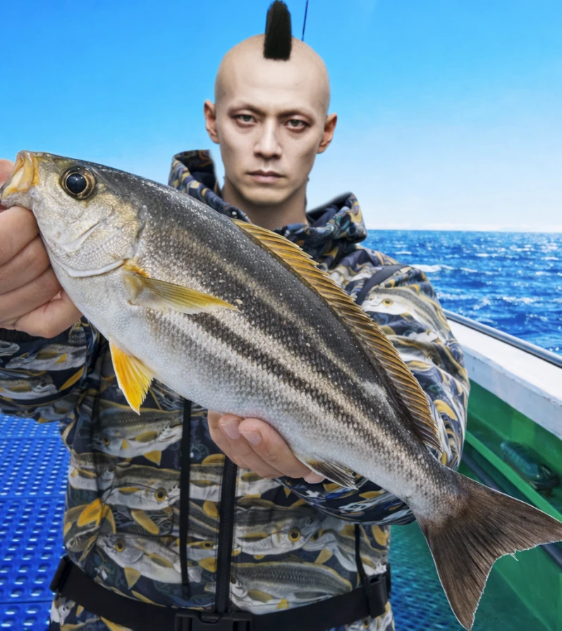 大原沖でイサキの釣果を得た馬頭.webp