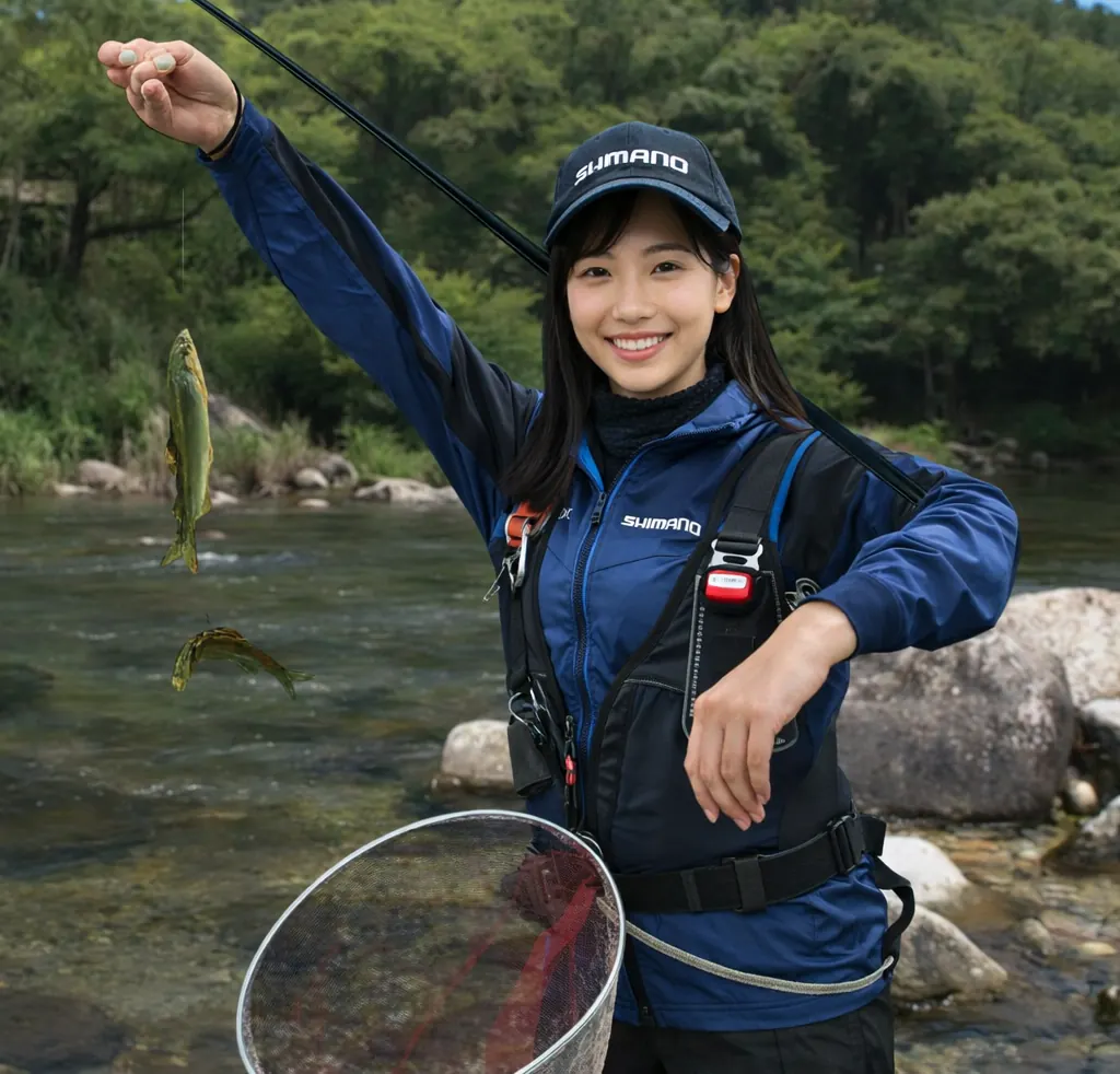 大又川でアユの釣果を得た黒川.webp