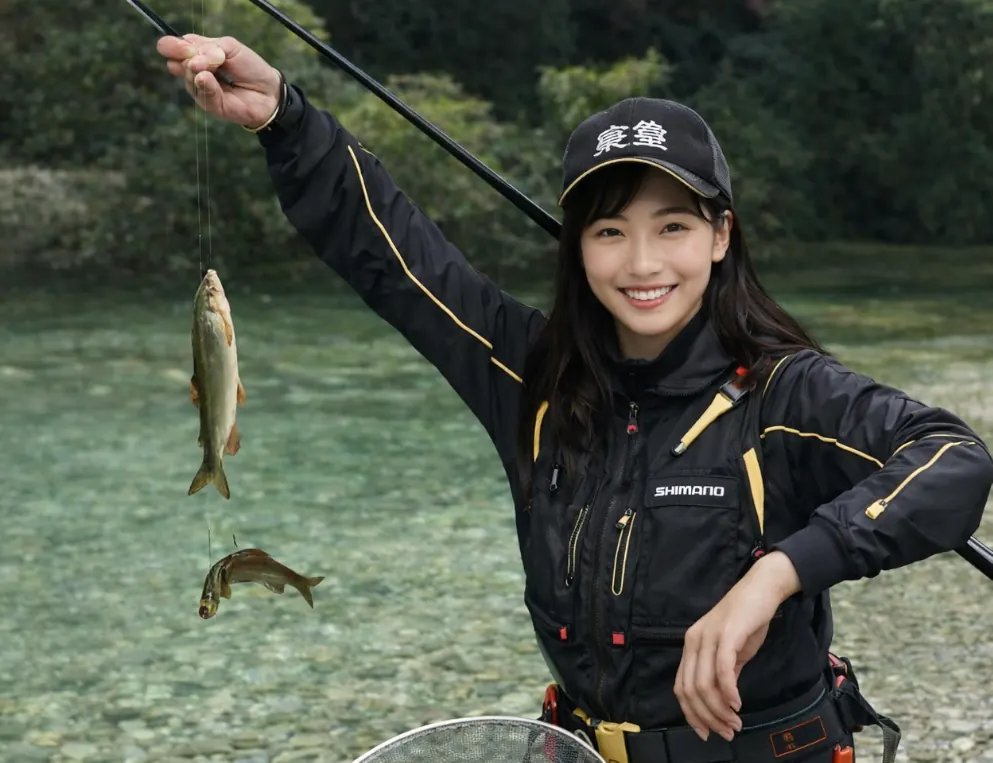 大塔川でアユの釣果を得た黒川.webp