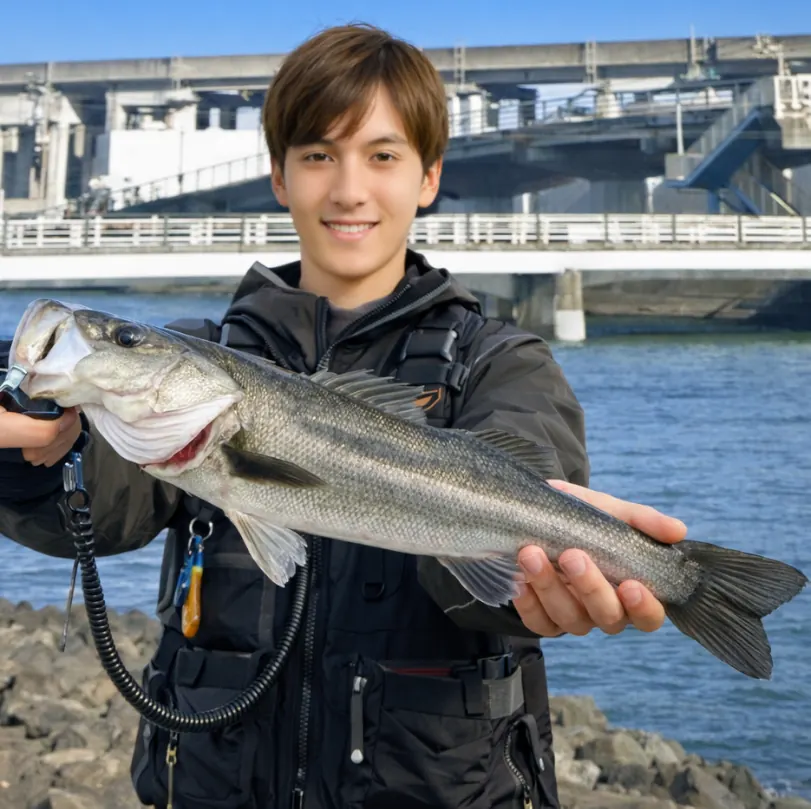大束川でシーバスの釣果を得た久良木.webp