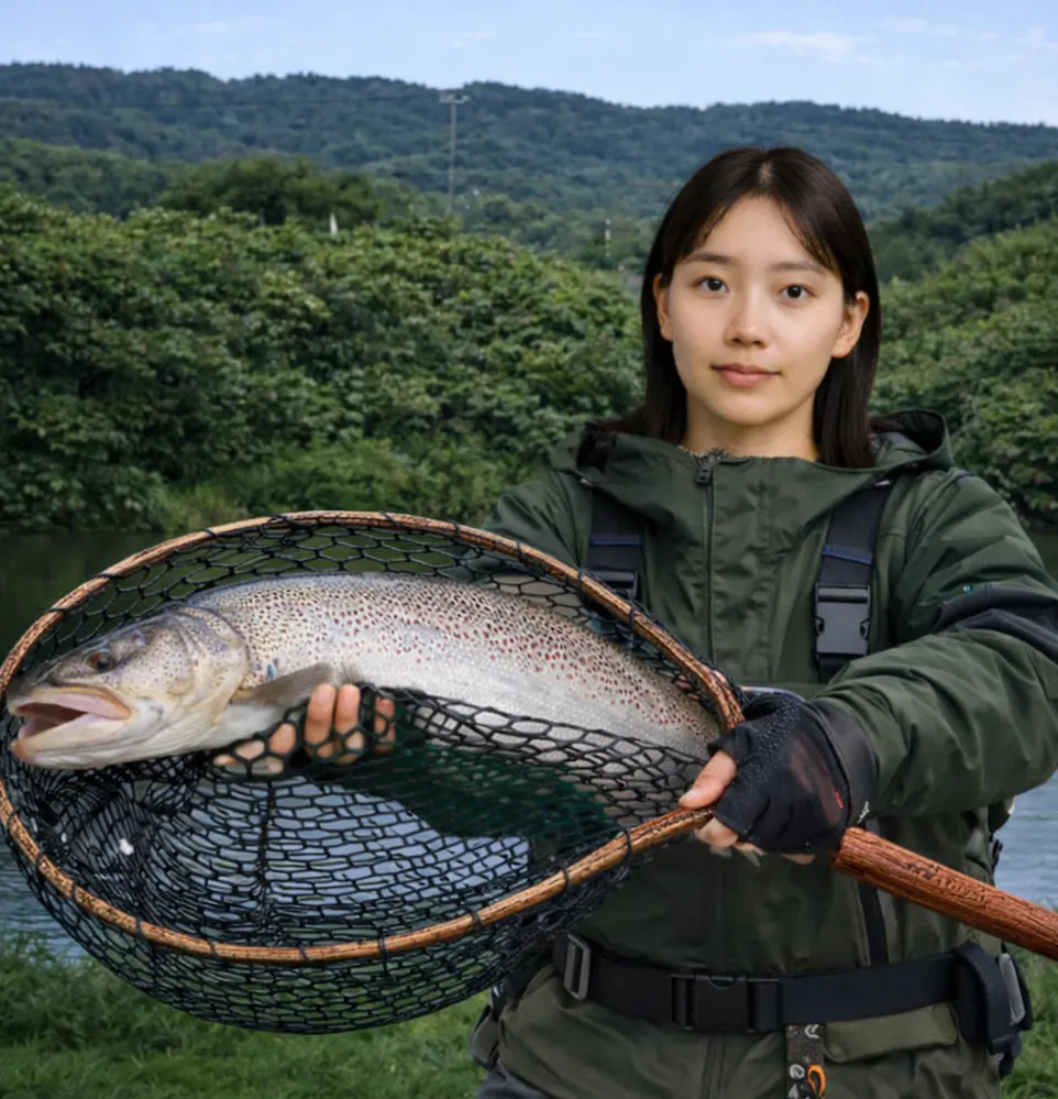 天塩川でイトウの釣果を得た森永.webp