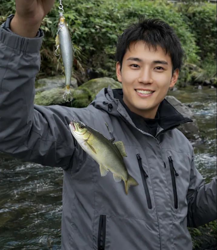 宇治川でアユの釣果を得た新崎.webp