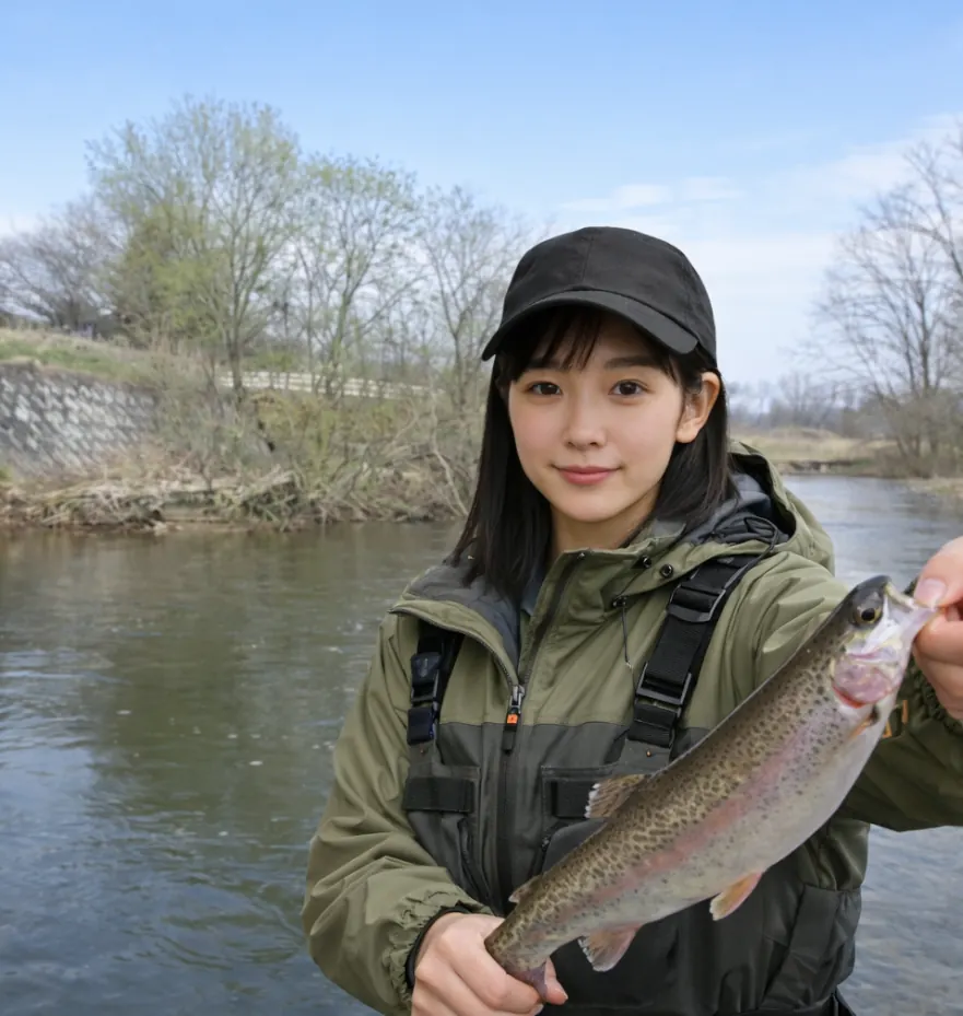 安平川でニジマスの釣果を得た国生.webp