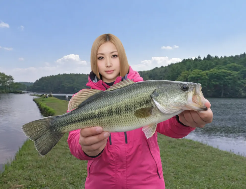 希望湖でブラックバスの釣果を得た階下.webp