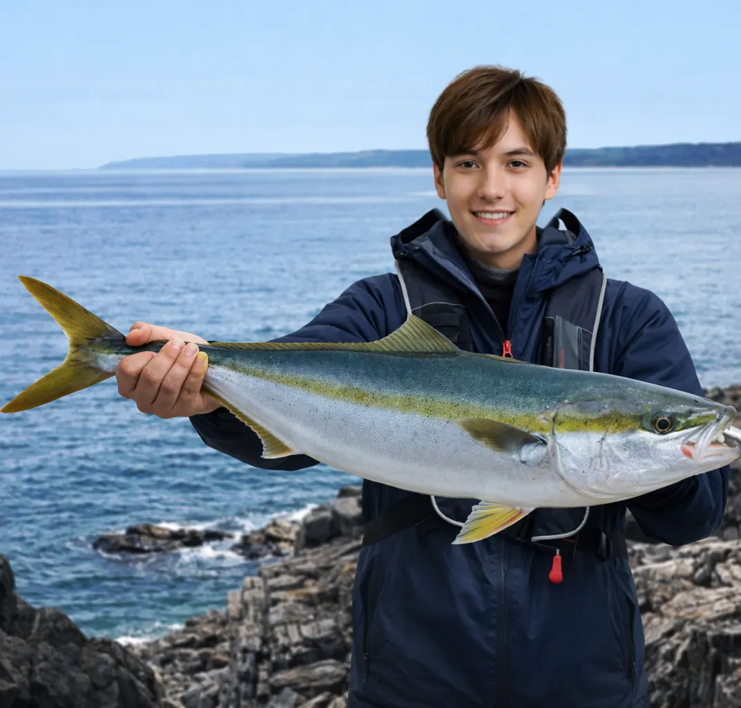 広田崎でイナダの釣果を得た久良木.webp
