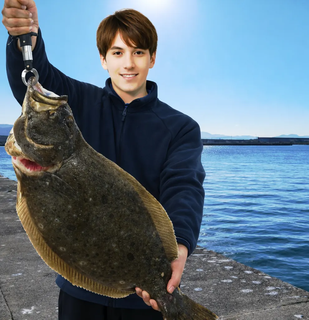 志海苔漁港でヒラメの釣果を得た久良木.webp