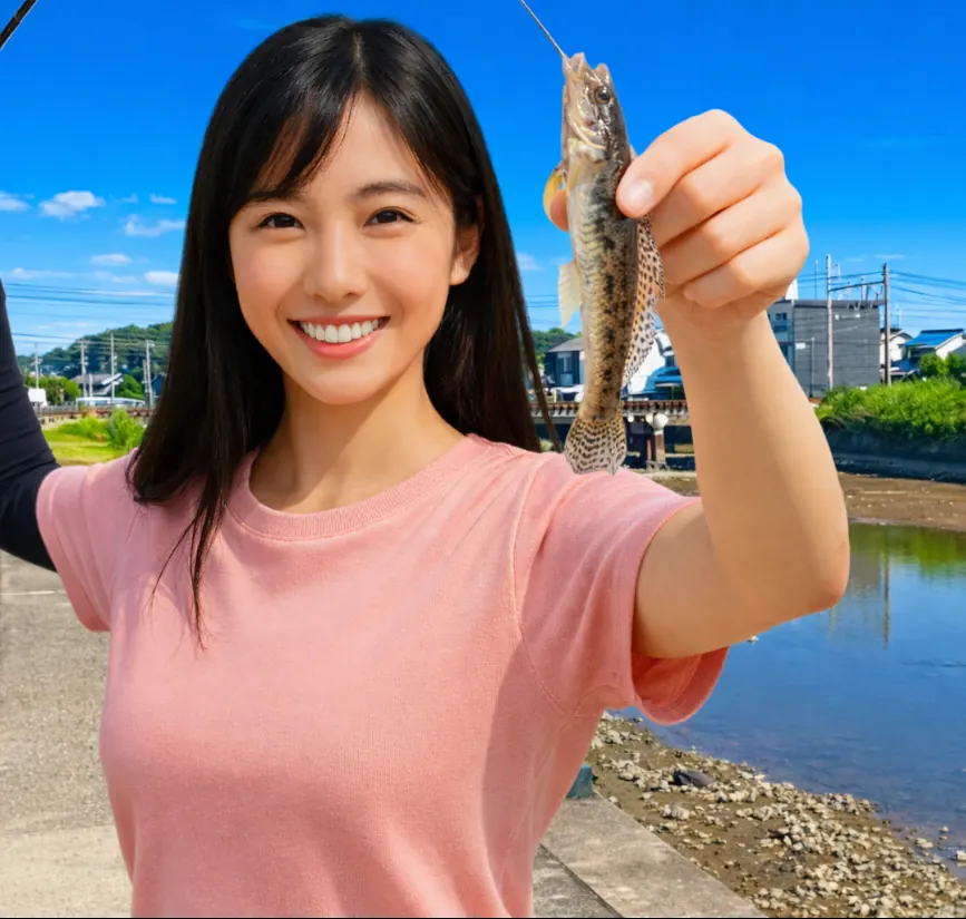 日長水門でハゼの釣果を得た黒川.webp
