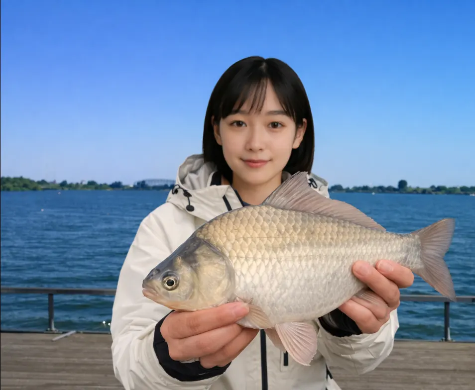 木場潟でヘラブナの釣果を得た国生.webp