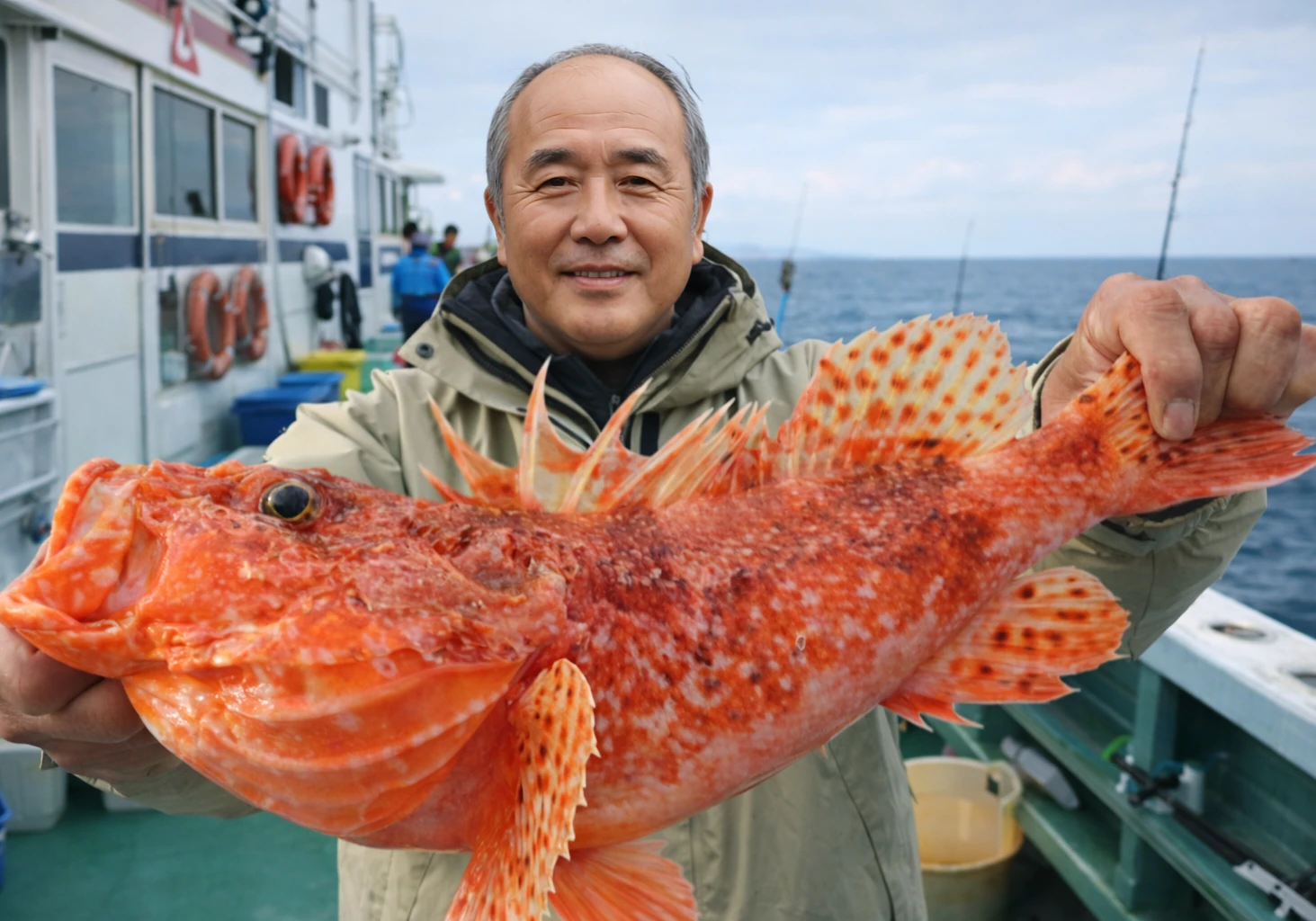 東伊豆沖でオニカサゴの釣果を得た田能村.webp