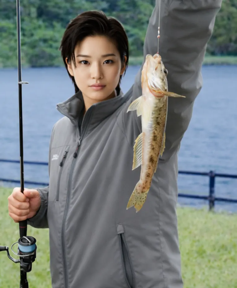 東郷池でハゼの釣果を得た佐伯.webp