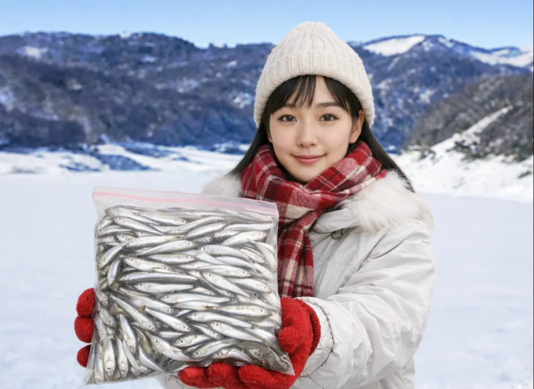 桂沢湖でワカサギの釣果を得た国生.webp
