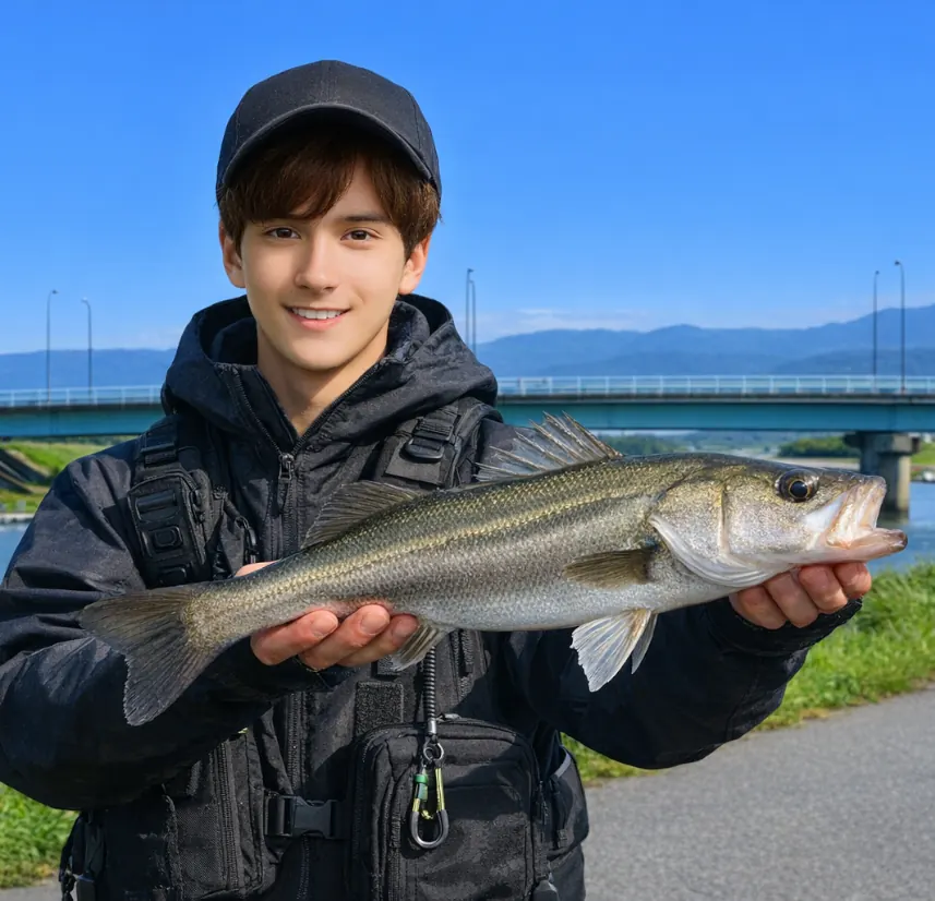 梯川でシーバスの釣果を得た久良木.webp