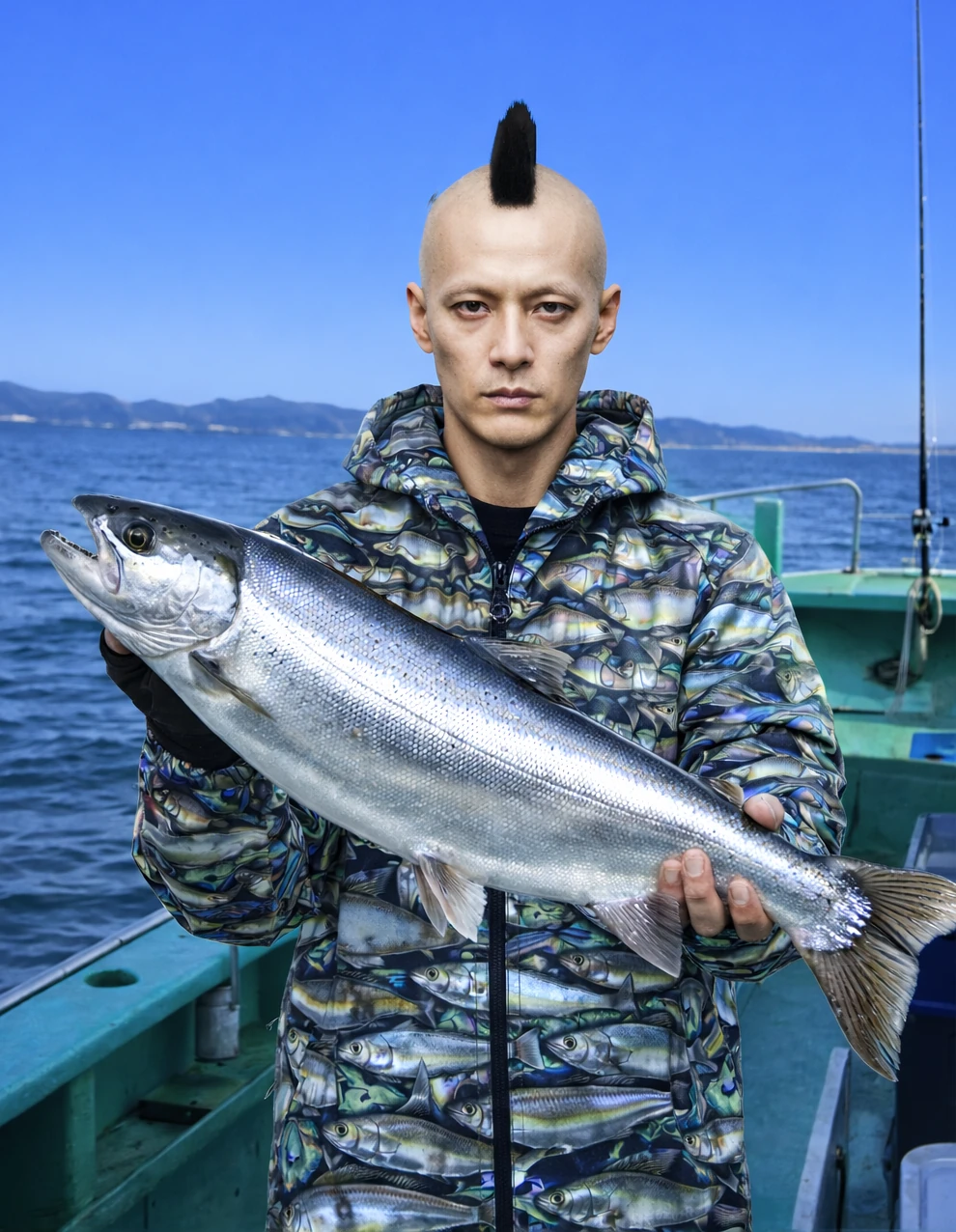 津軽海峡でサクラマスの釣果を得た馬頭..webp