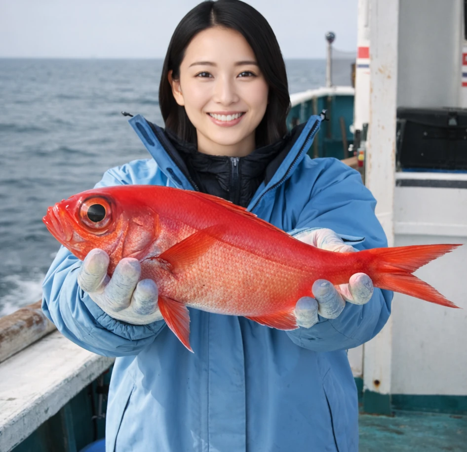 洲崎沖でキンメダイの釣果を得た仲代.webp