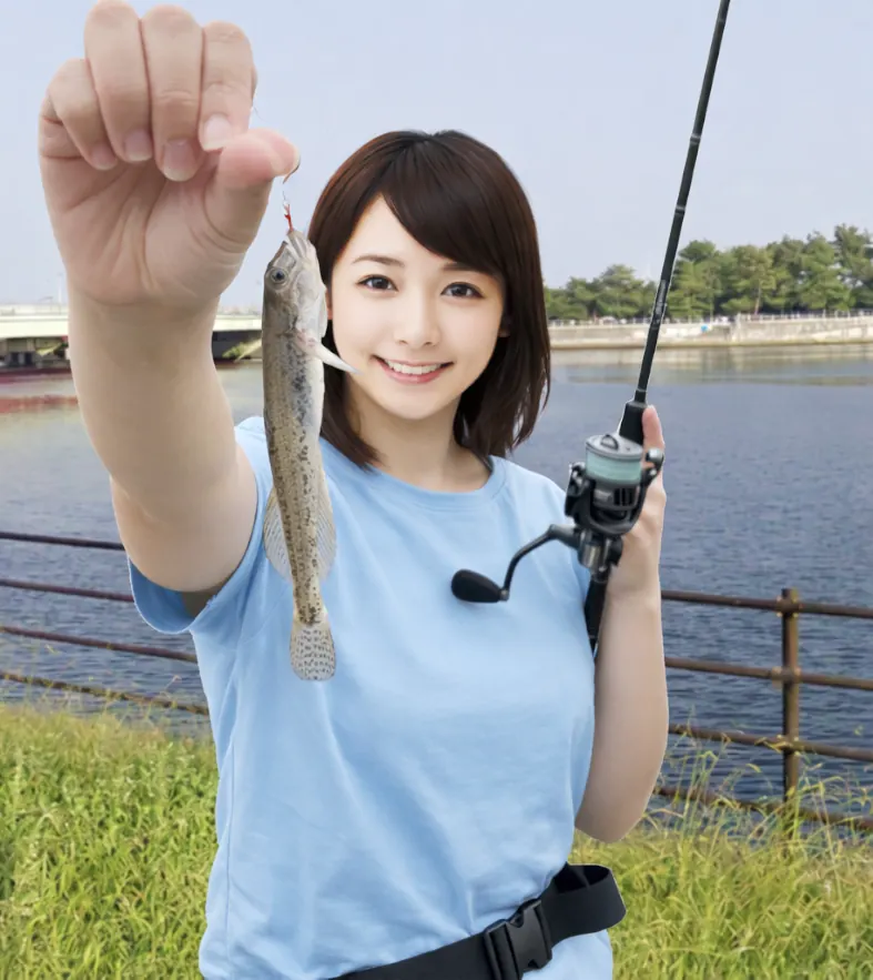 浜寺運河でハゼの釣果を得た西岡.webp