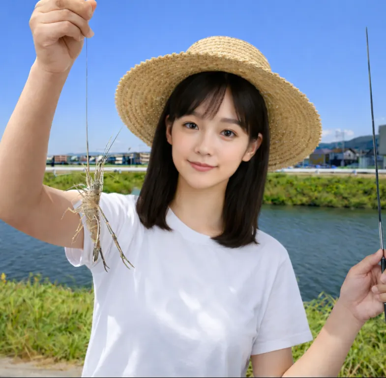 瑞梅寺川でテナガエビの釣果を得た国生.webp