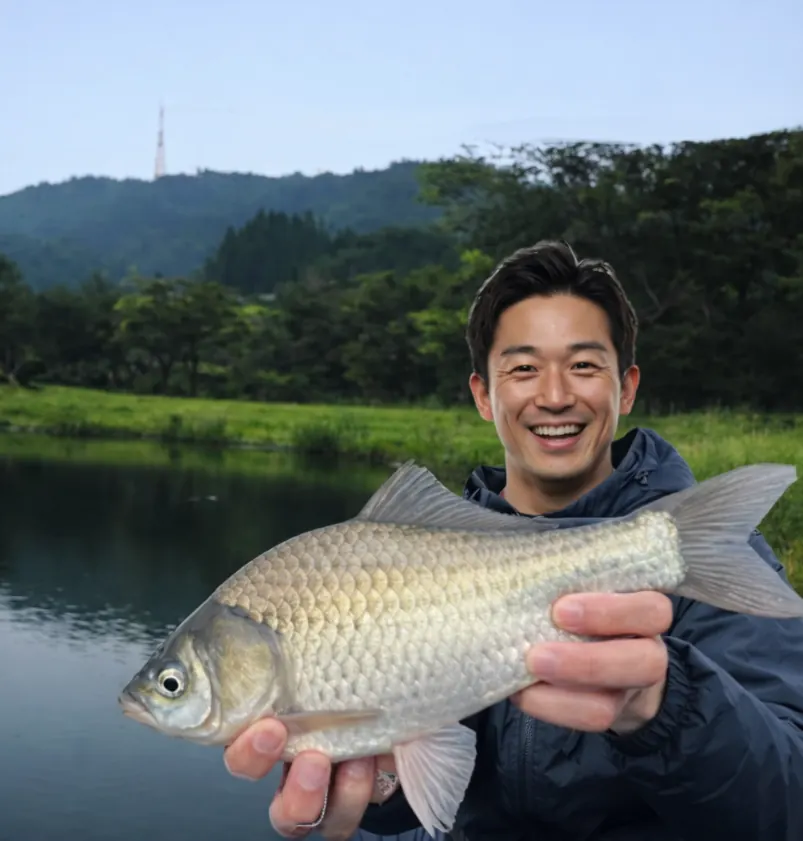 田瀬湖でヘラブナの釣果を得た勝田.webp