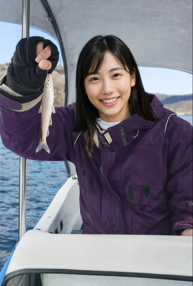 田瀬湖でワカサギの釣果を得た黒川.webp