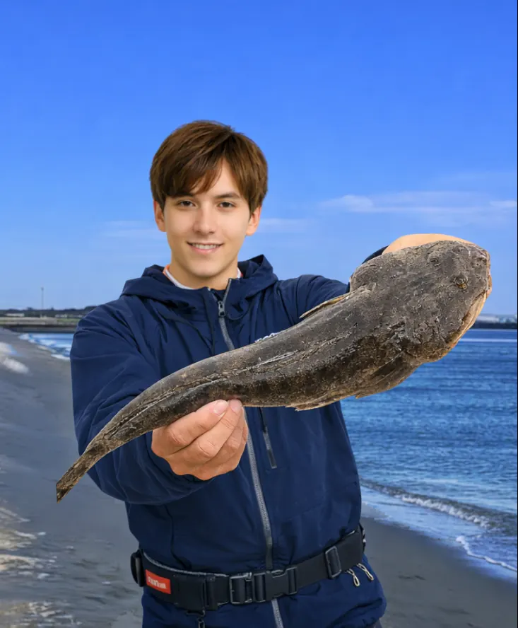 町屋海岸でマゴチの釣果を得た久良木.webp