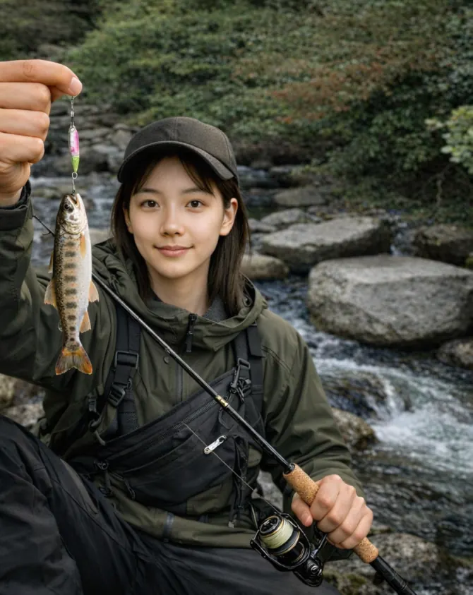白田川でアマゴの釣果を得た森永.webp