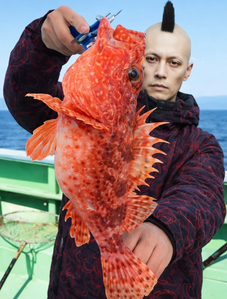 相模湾でオニカサゴの釣果を得た馬頭.webp