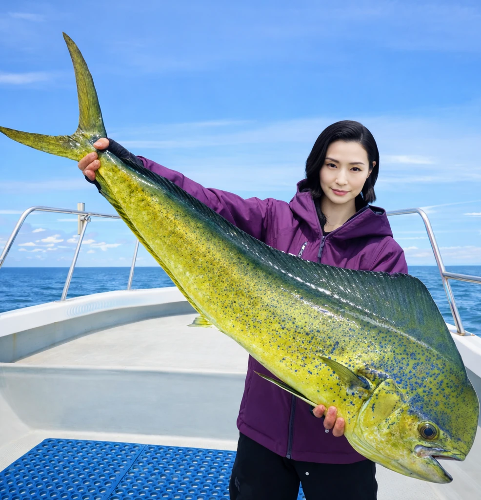 相模湾でシイラの釣果を得た八重田.webp