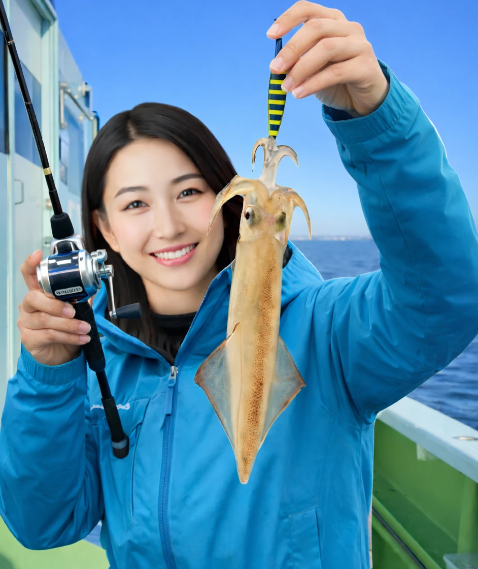 相模湾でマルイカの釣果を得た仲代.webp