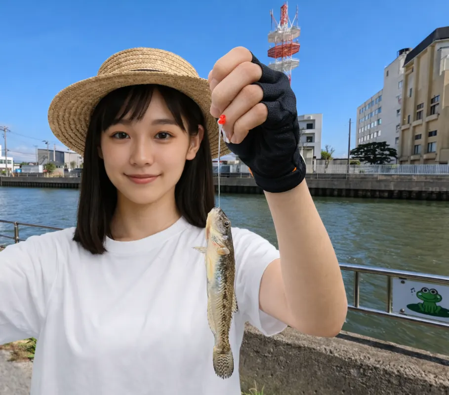 矢那川でハゼの釣果を得た国生.webp