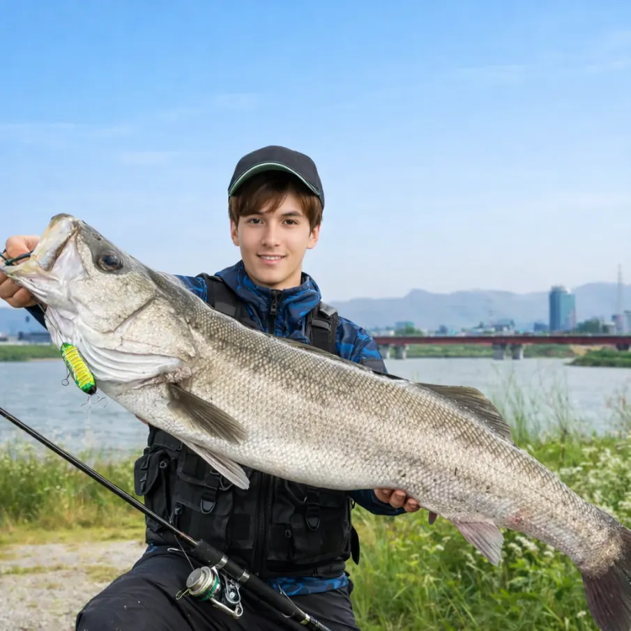 神通川でシーバスの釣果を得た久良木.webp