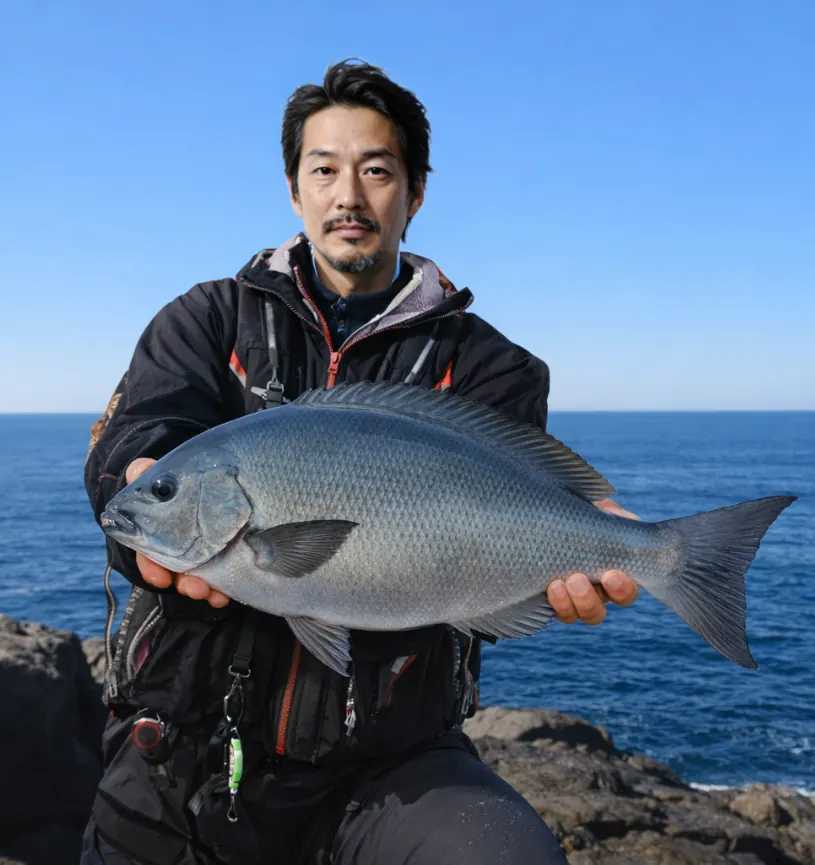 肥前鳥島で尾長グレの釣果を得た佐々木.webp