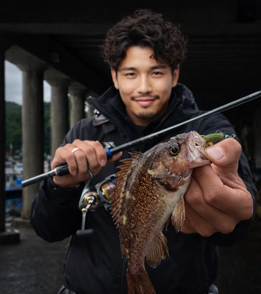 臼尻漁港でガヤの釣果を得た安城.webp