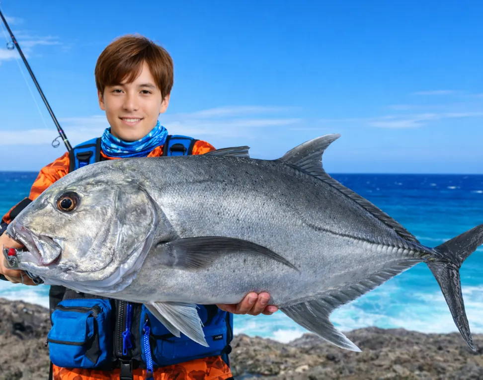 荒崎岬でガーラの釣果を得た久良木.webp