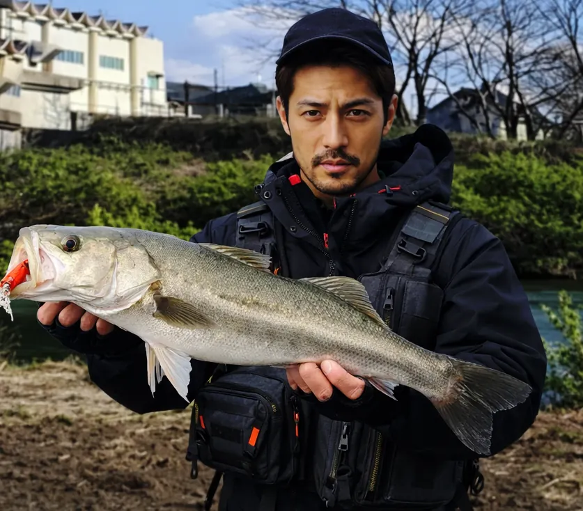 藤原川でシーバスの釣果を得た広岡.webp