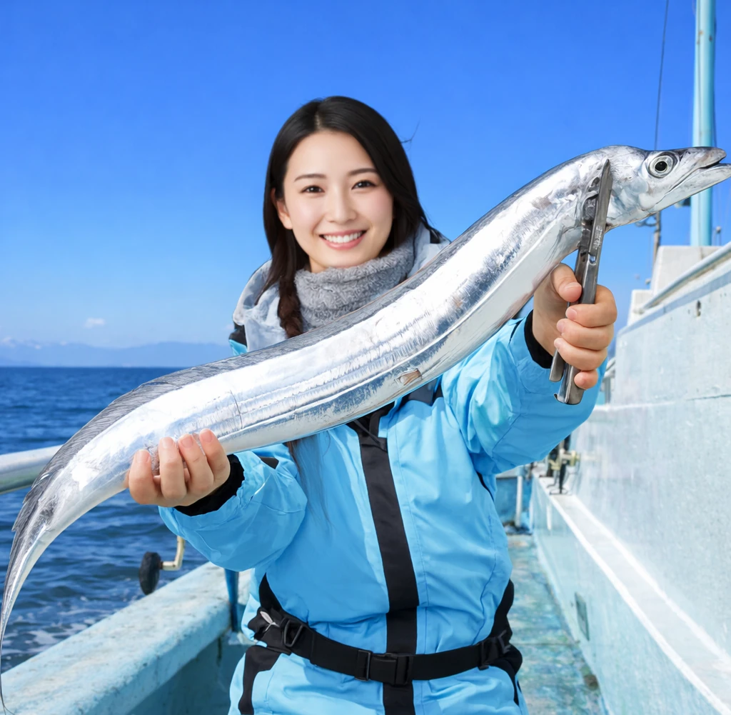 遠州灘でタチウオの釣果を得た仲代.webp