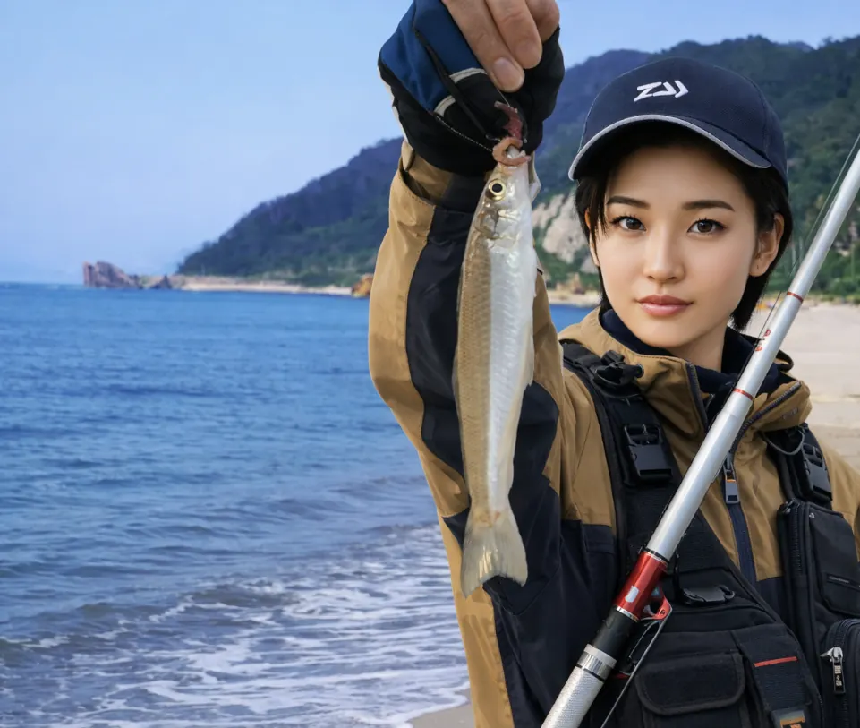 野積海岸でシロギスの釣果を得た佐伯.webp