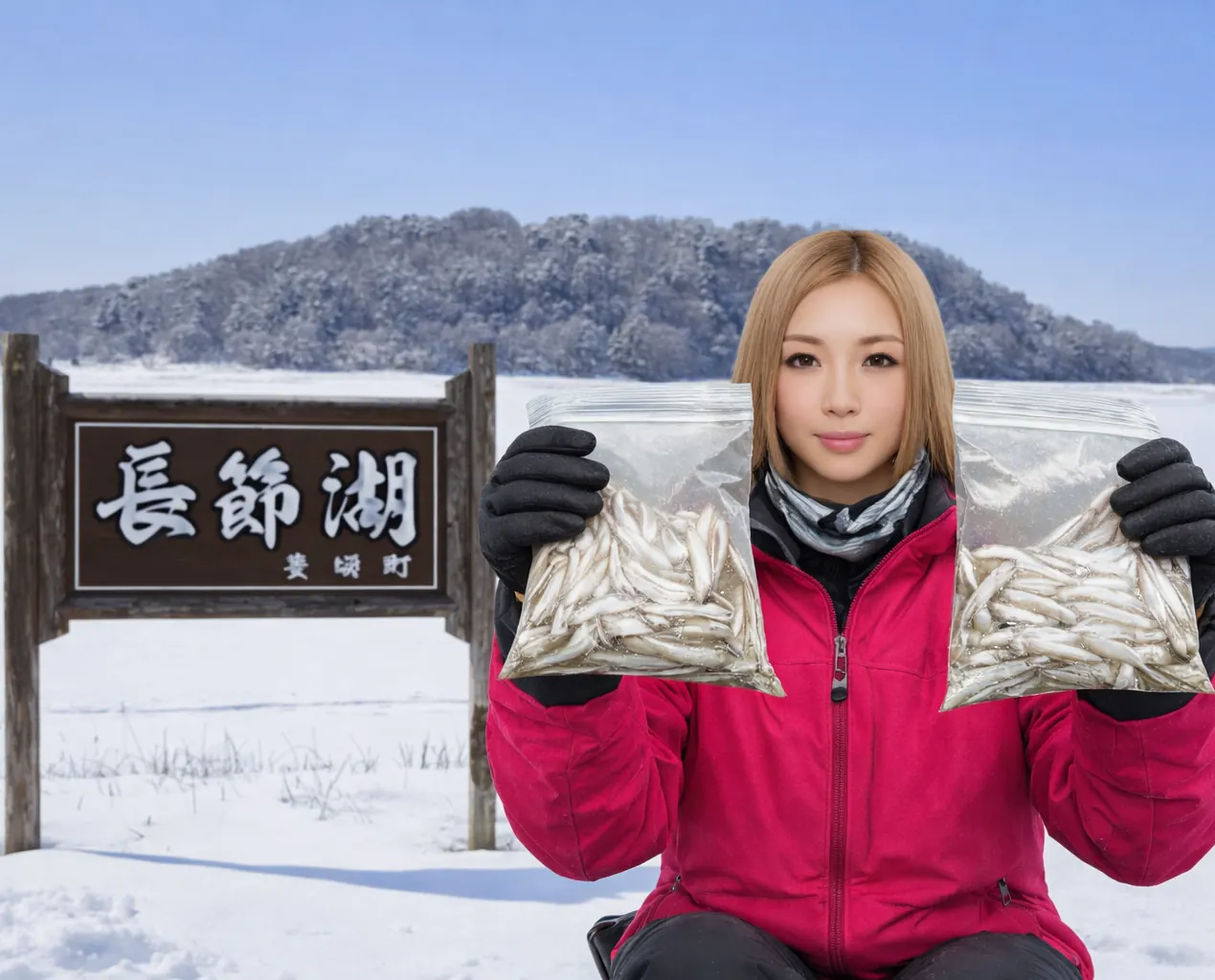 長節湖でワカサギの釣果を得た階下.webp