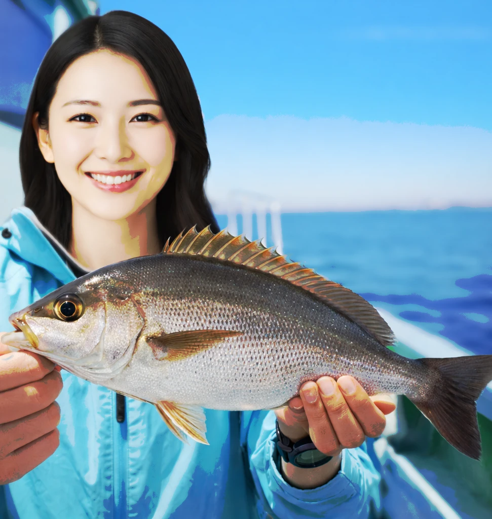 響灘でイサキの釣果を得た仲代.webp