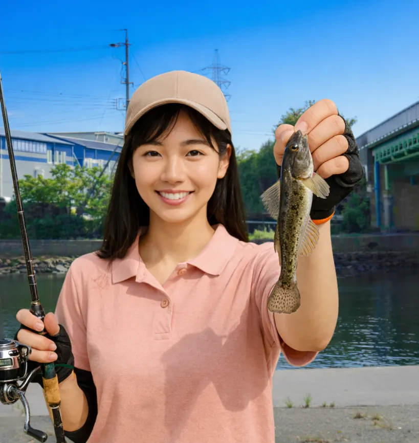 高浜川でハゼの釣果を得た黒川.webp