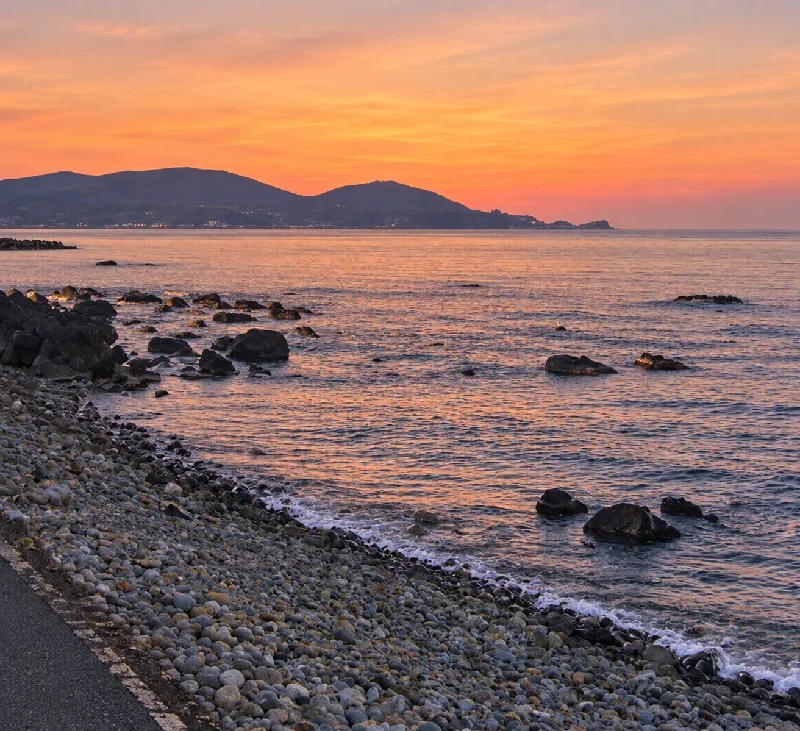 海水浴場付近