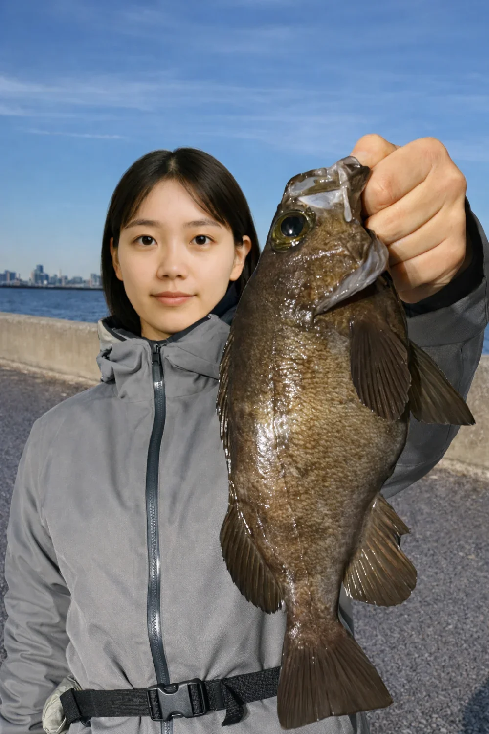 城南島海浜公園でメバルを釣った森永