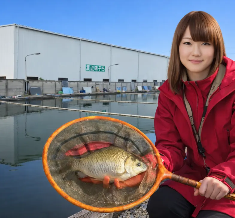 つり堀八光園でヘラブナの釣果を得た山際.webp