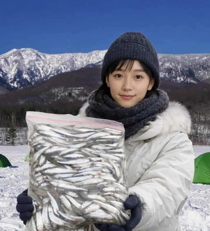 バラギ湖でワカサギの釣果を得た国生.webp