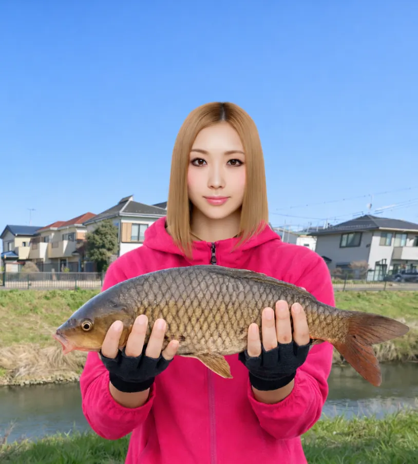 備前堀川でコイの釣果を得た階下.webp