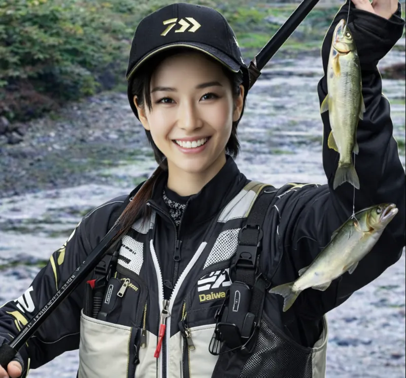 八木山川でアユの釣果を得た佐伯.webp