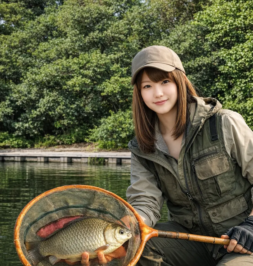 吉川へら鮒センターでヘラブナの釣果を得た山際.webp