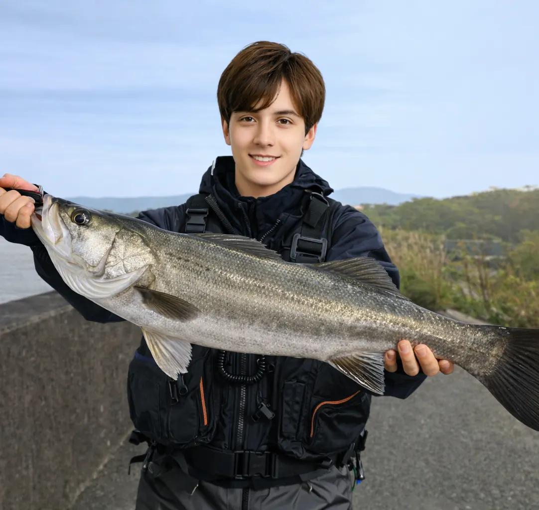 堂面川でシーバスの釣果を得た久良木.webp