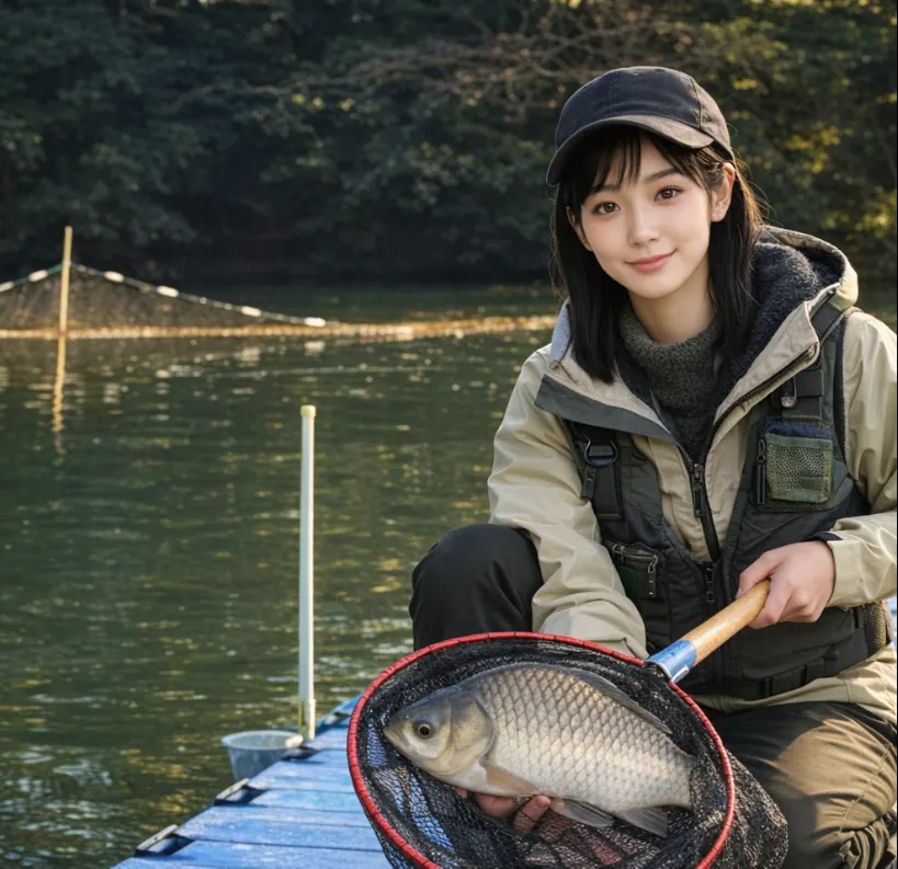 大安池でヘラブナの釣果を得た国生.webp